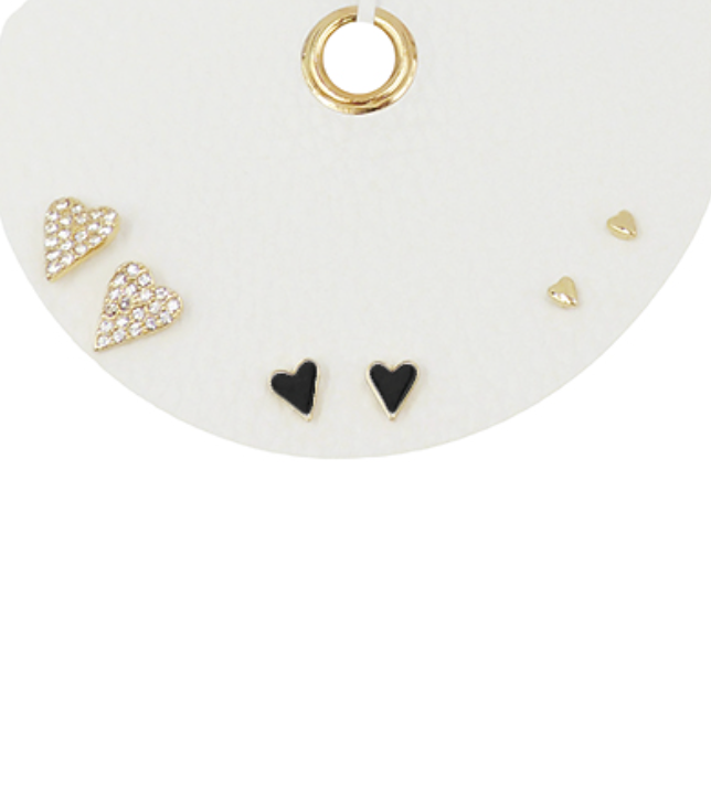 Hearts Studs Set