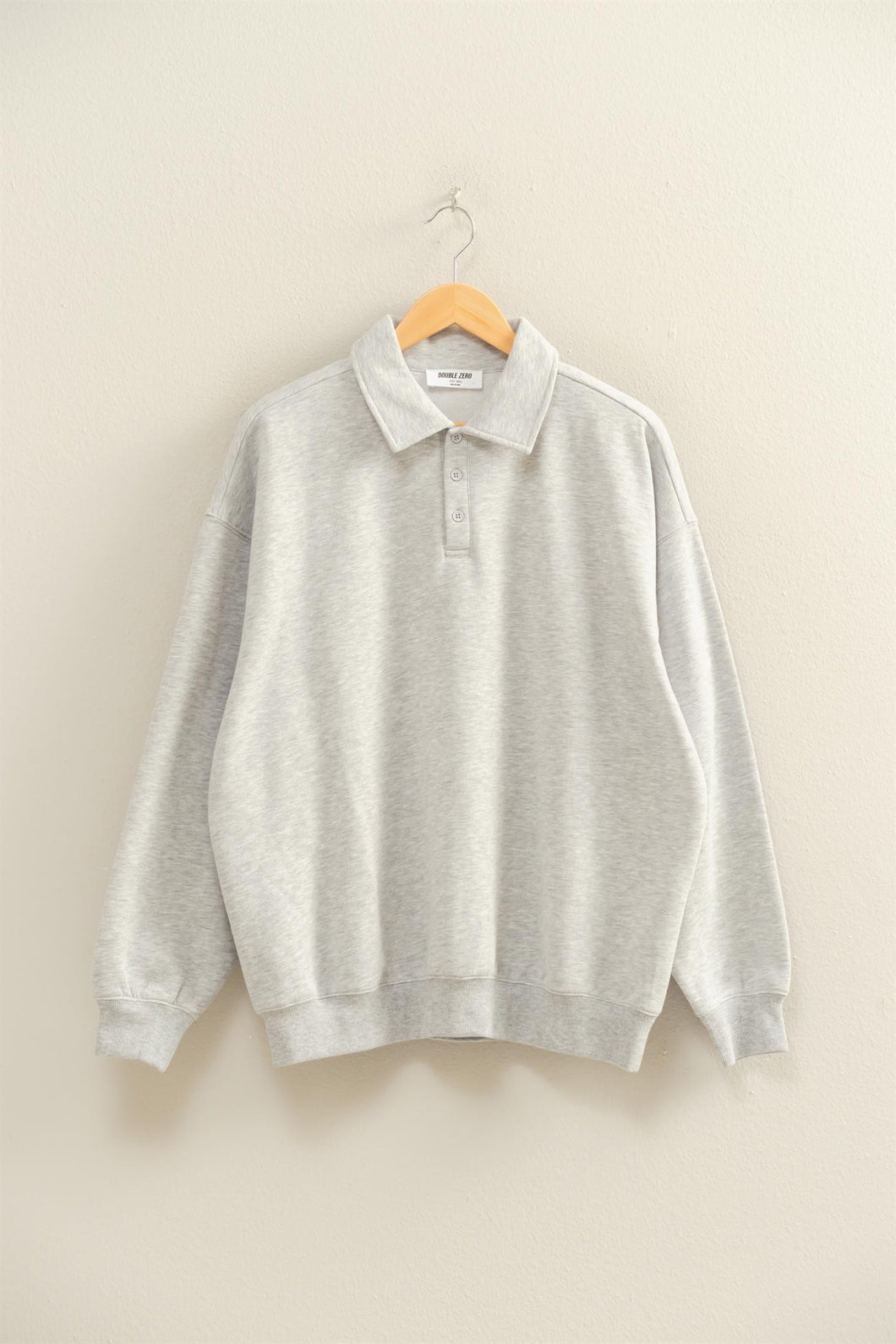Oversized Polo Collared Pullover