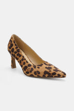 Load image into Gallery viewer, Beast Fashion Faux Suede Leopard Point Toe Pumps
