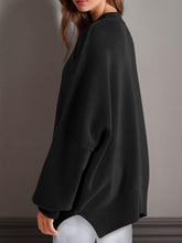 Load image into Gallery viewer, Double Take Side Slit Round Neck Long Sleeve Sweater
