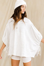 Load image into Gallery viewer, Oversized Drawstring Tie Sleeves Top

