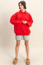 Load image into Gallery viewer, Oversized Polo Collared Pullover
