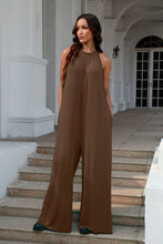 Load image into Gallery viewer, Double Take Full Size Tie Back Cutout Sleeveless Jumpsuit
