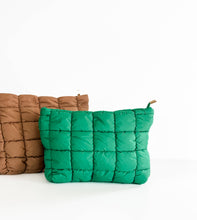 Load image into Gallery viewer, Quilted Puffer Makeup Bag Cosmetic Travel Pouch
